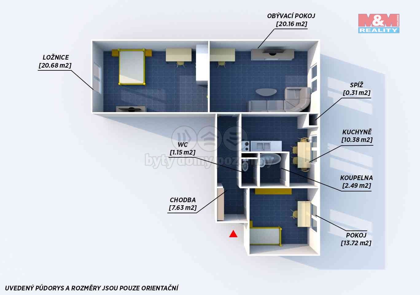 Prodej byt 3+1 - Josefa Knihy, Rokycany, 75 m²