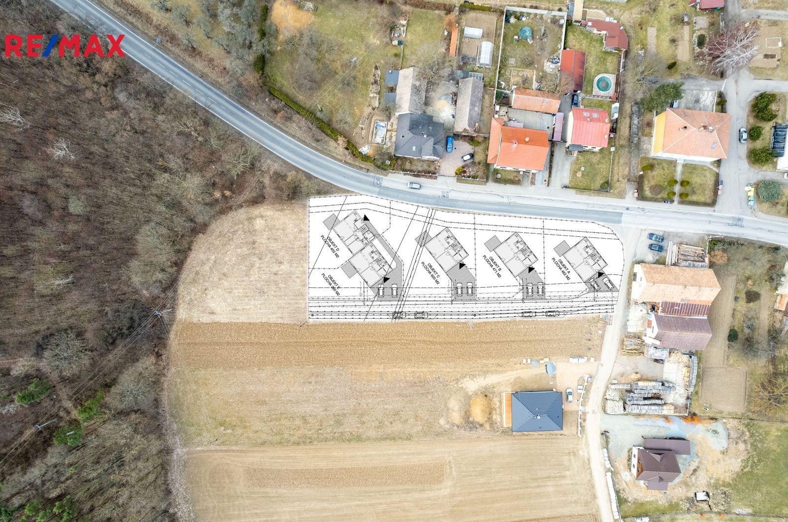 Pozemky pro bydlení, Jinošov, 3 987 m²