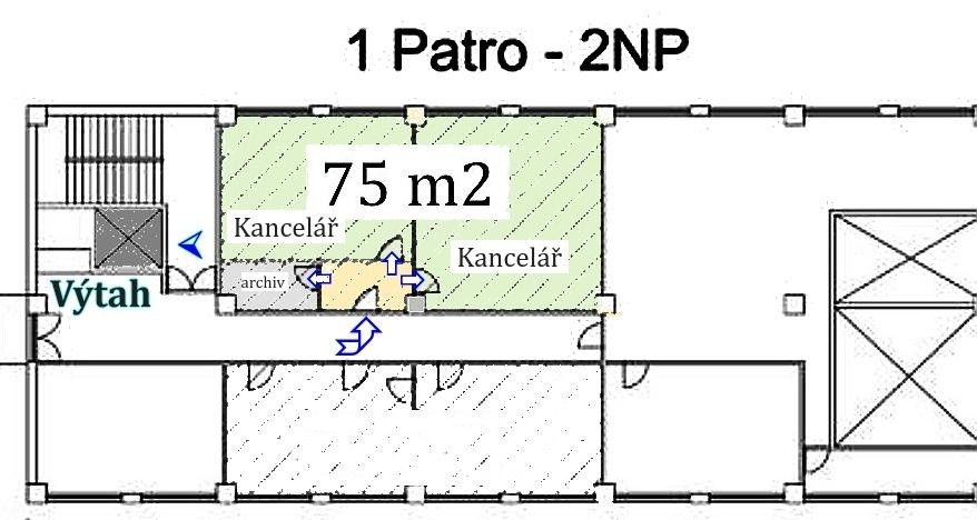 Pronájem kancelář - Praha, 101 00, 75 m²