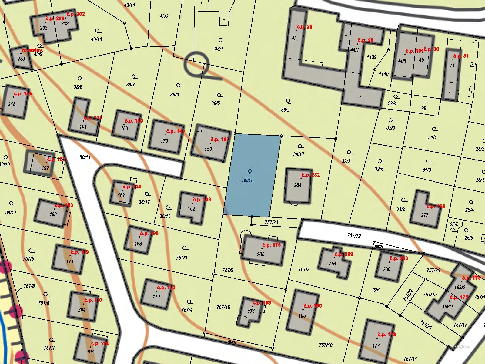 Prodej pozemek pro bydlení - Církvice, 708 m²