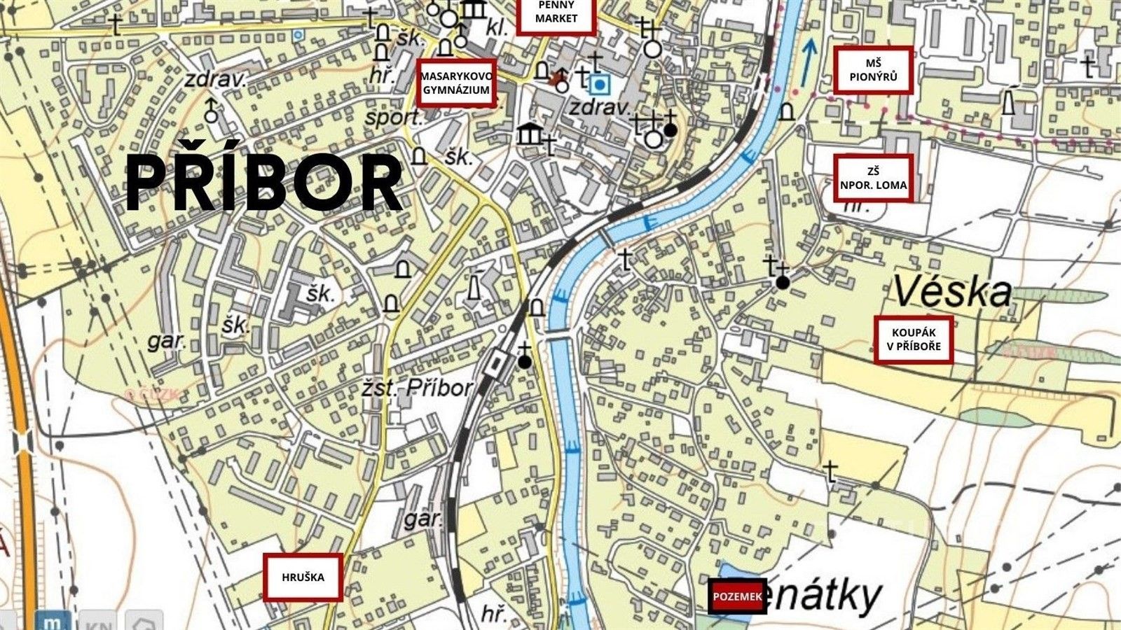 Prodej pozemek pro bydlení - Příbor