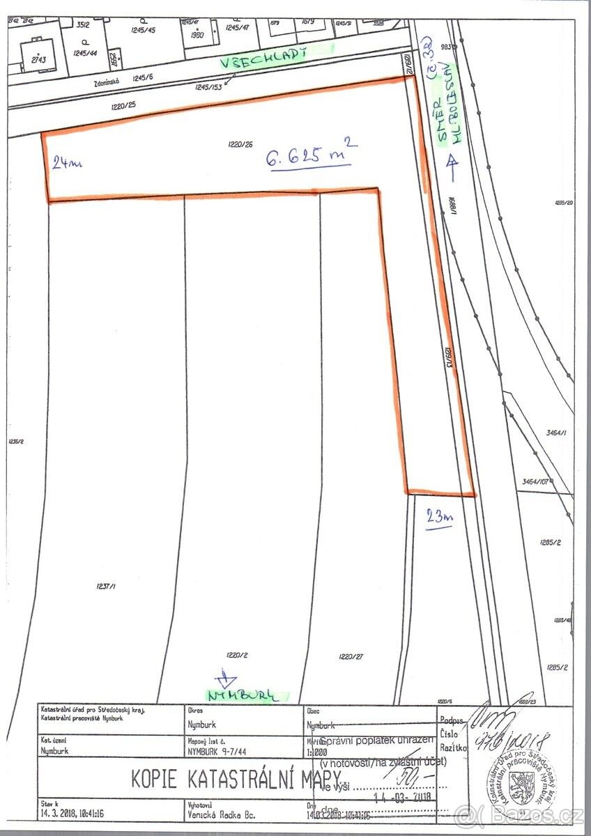 Pozemky pro bydlení, Nymburk, 288 02, 6 625 m²