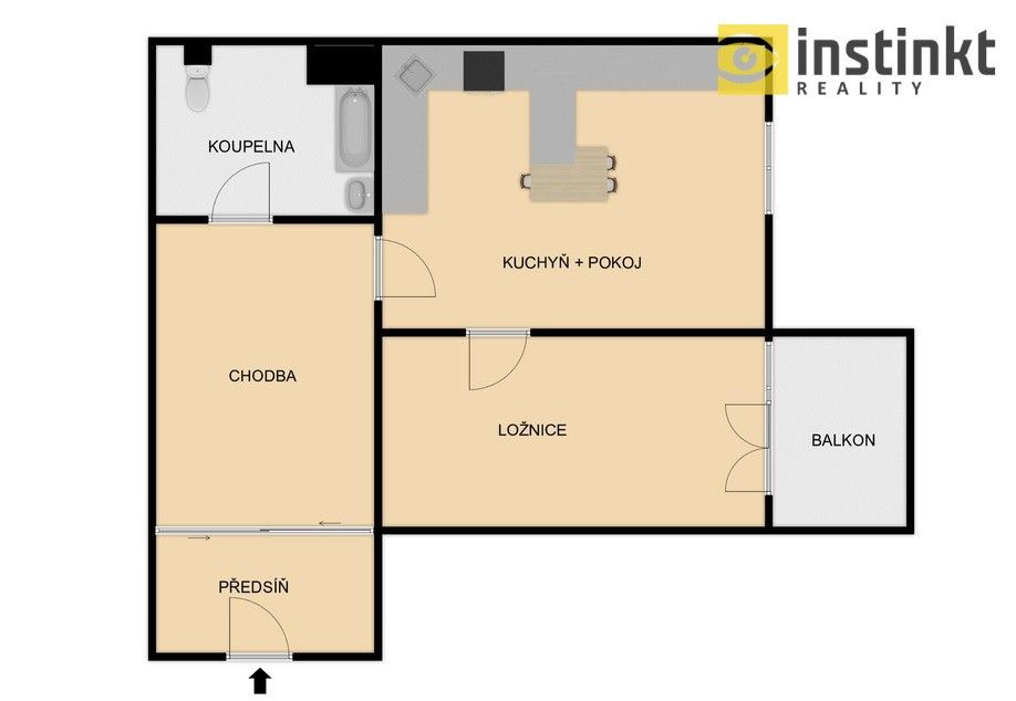 Prodej byt 2+kk - Malesická, Plzeň, 43 m²