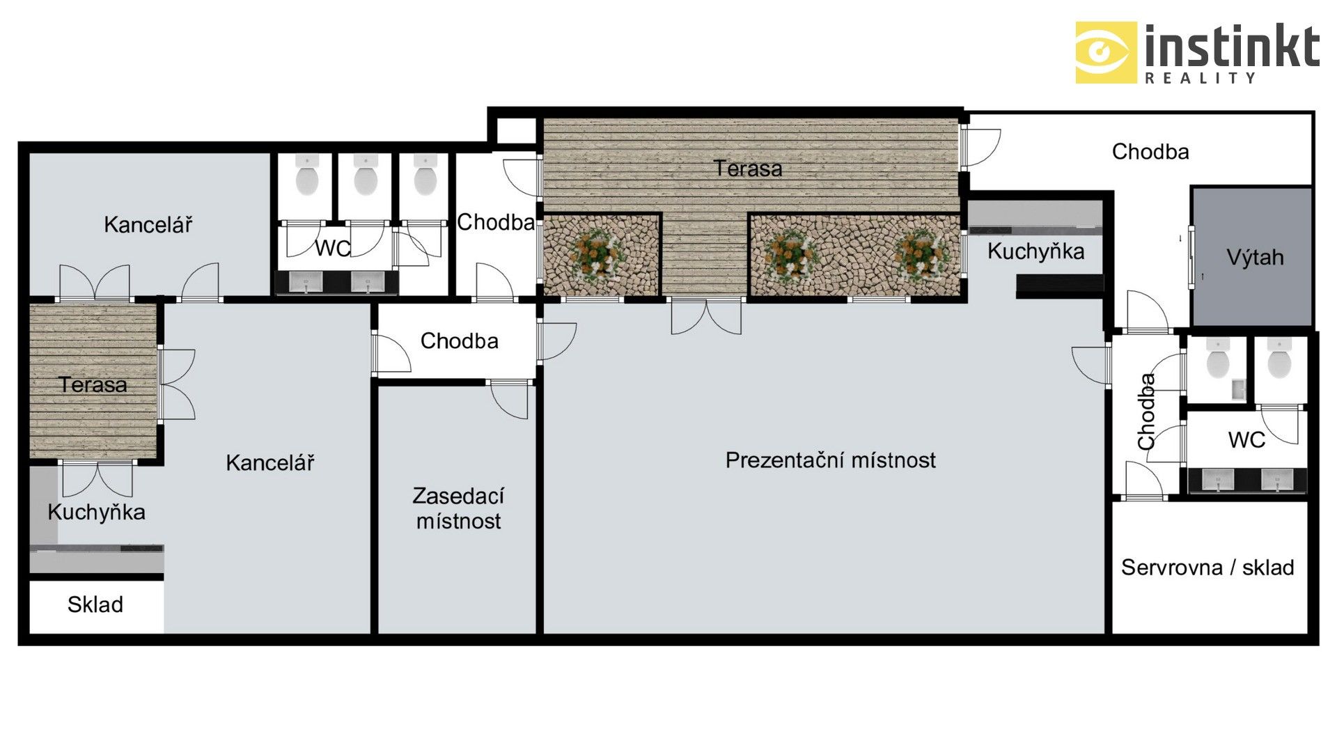 Pronájem kancelář - Na poříčí, Praha, 282 m²