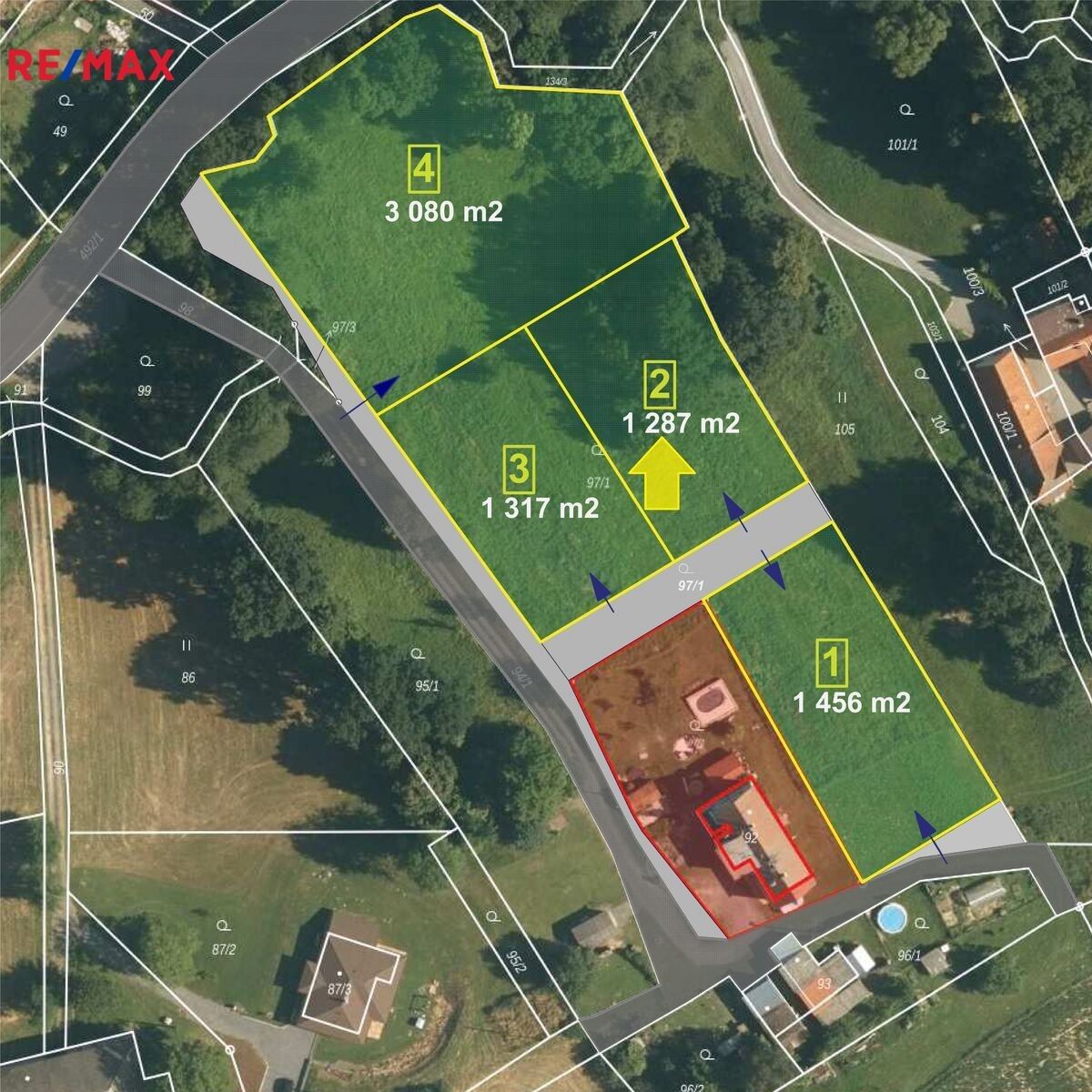 Pozemky pro bydlení, Vražné, 1 287 m²