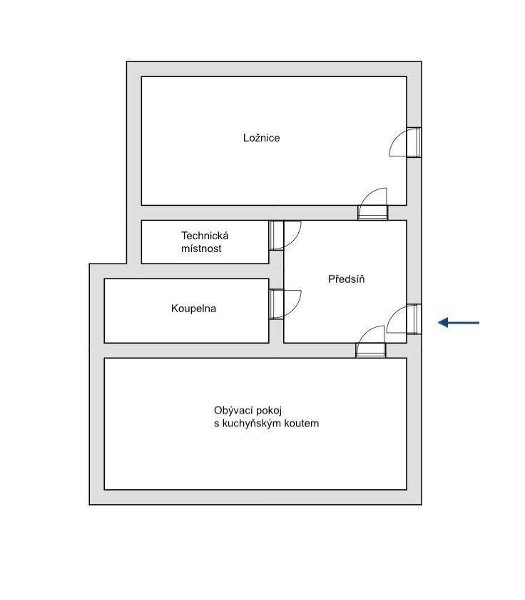 2+kk, 8. března, Liberec, 48 m²