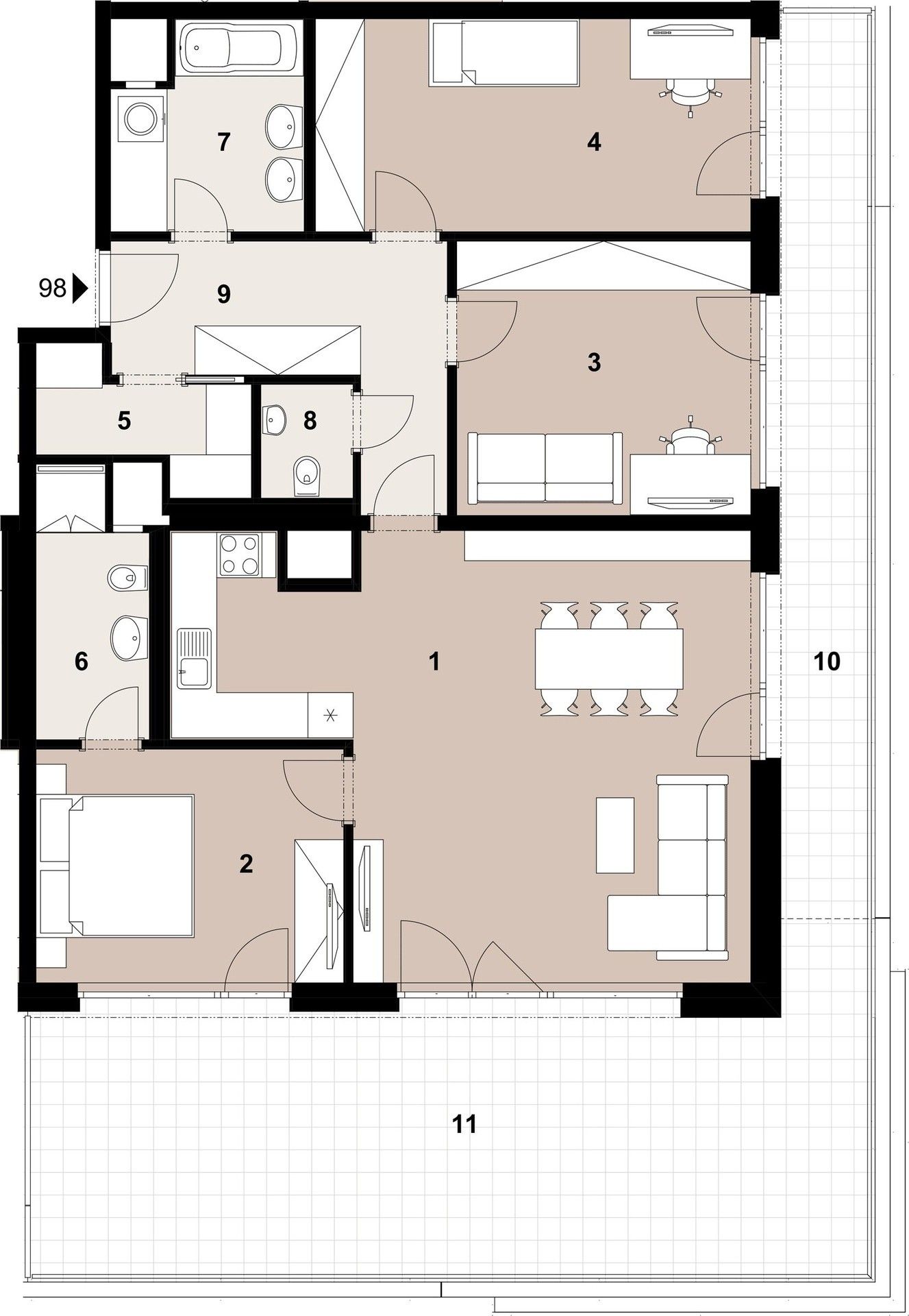 Prodej byt 4+kk - Poděbradská, Praha, 108 m²