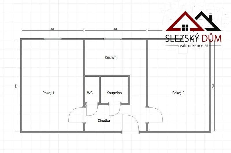 Pronájem byt 2+1 - Karviná, 734 01, 54 m²