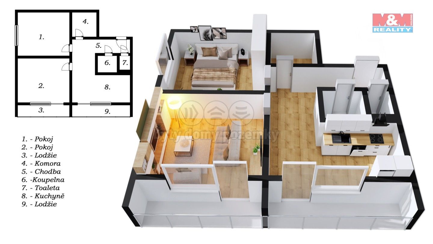 Prodej byt 2+1 - Žabovřesky, Brno, 59 m²