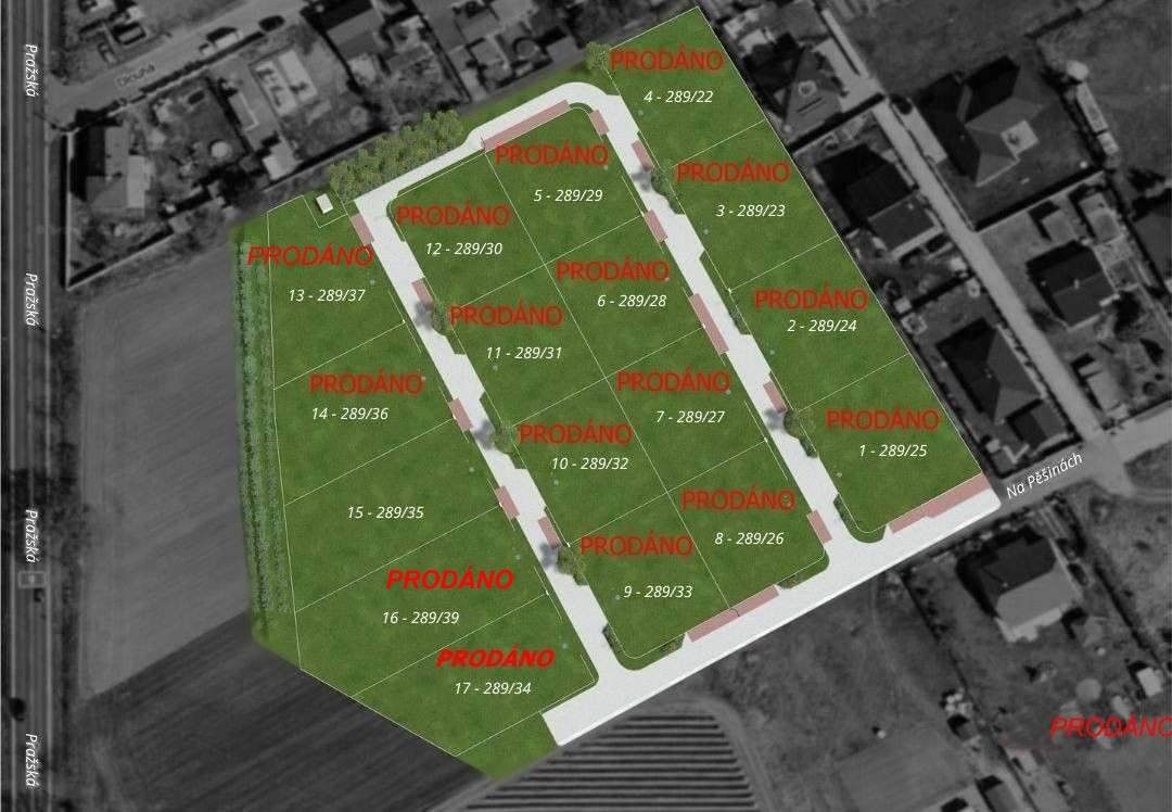 Pozemky pro bydlení, Na Pěšinách, Libiš