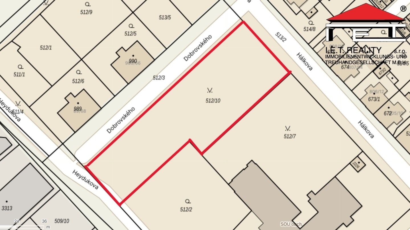 Prodej komerční pozemek - Dobrovského, Ostrava, 2 500 m²