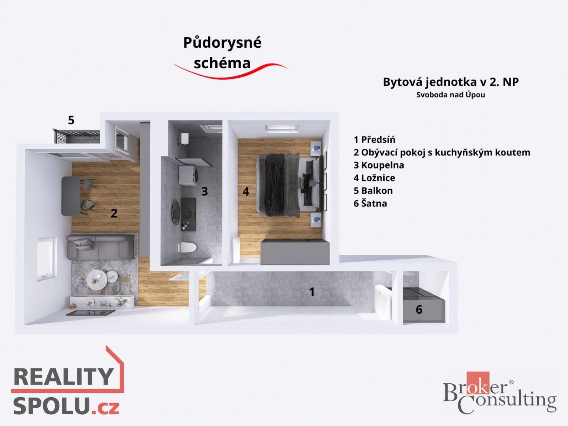 Pronájem byt 2+kk - Maršovská,Svoboda nad Úpou, 55 m²