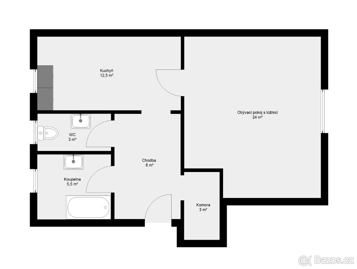 Prodej byt 2+1 - Strakonice, 386 01, 56 m²