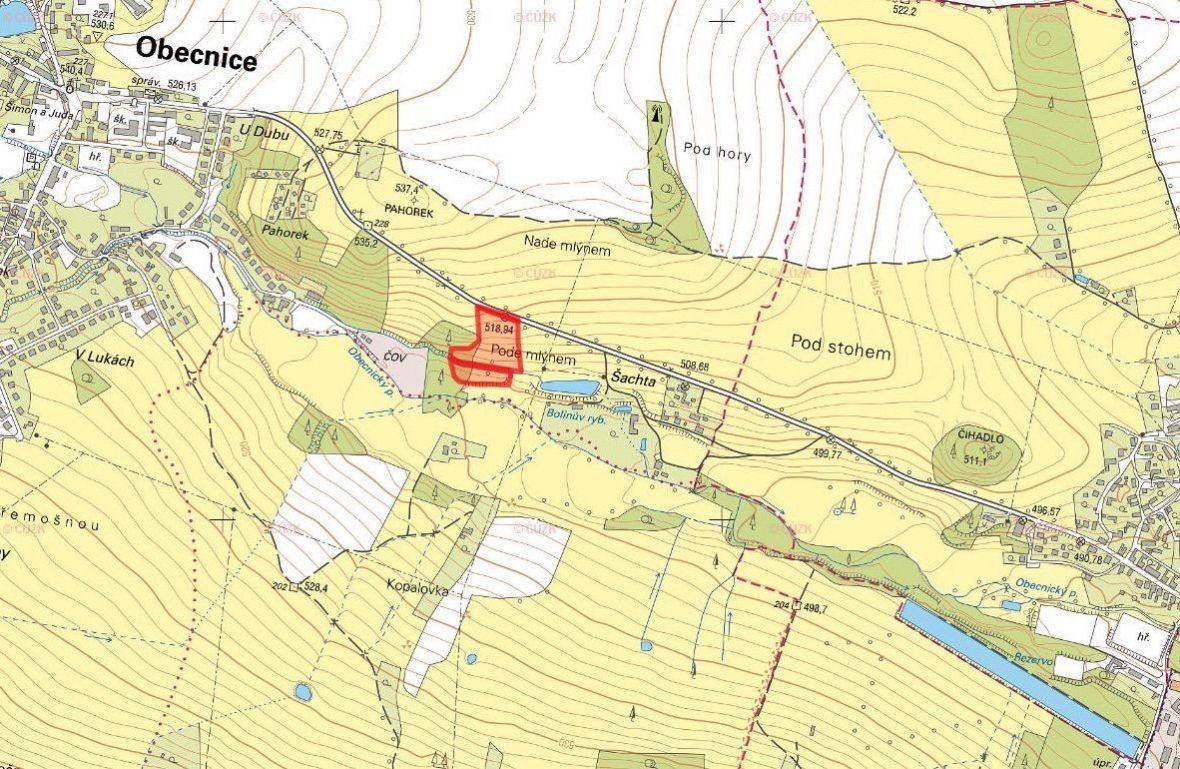 Prodej zemědělský pozemek - Obecnice, 262 21, 14 459 m²