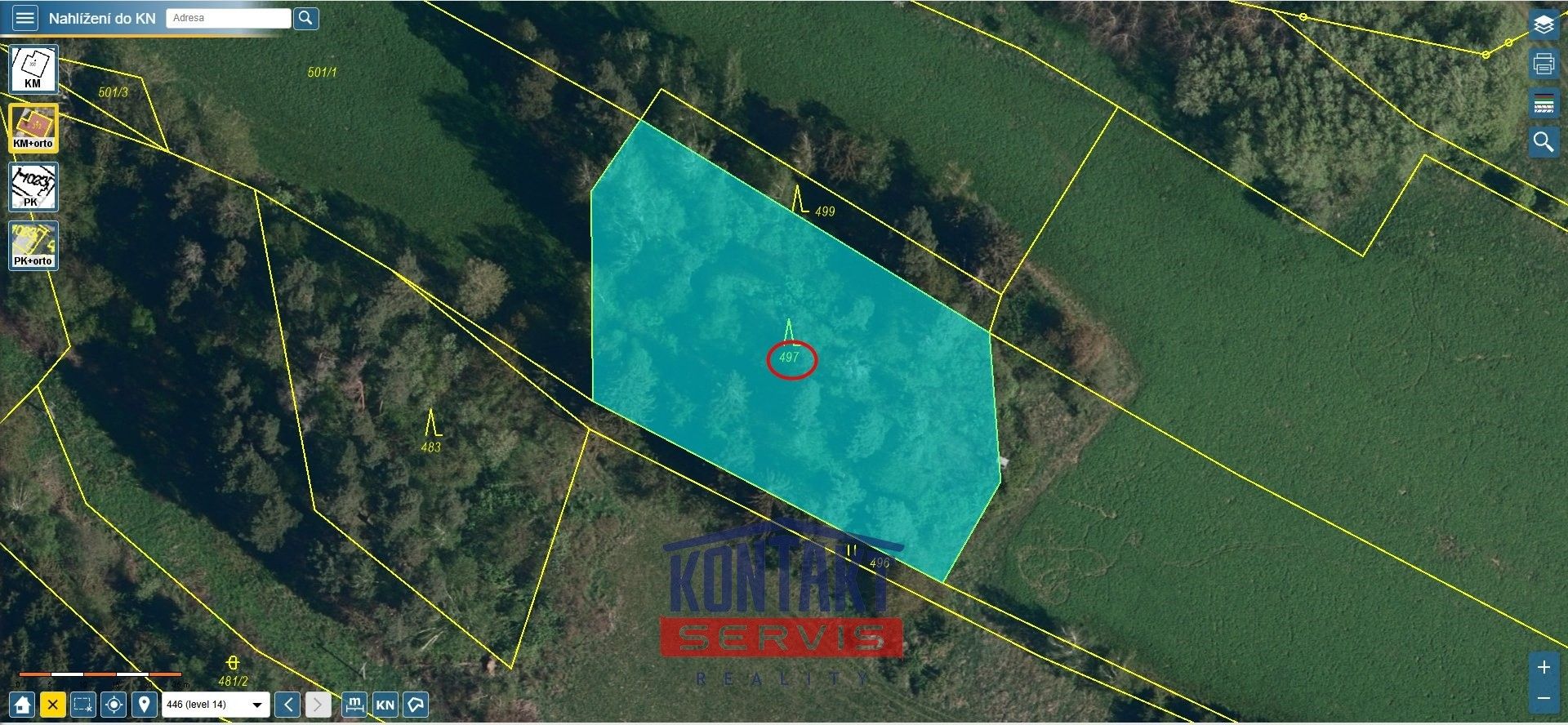 Lesy, Jemnice, Strážek