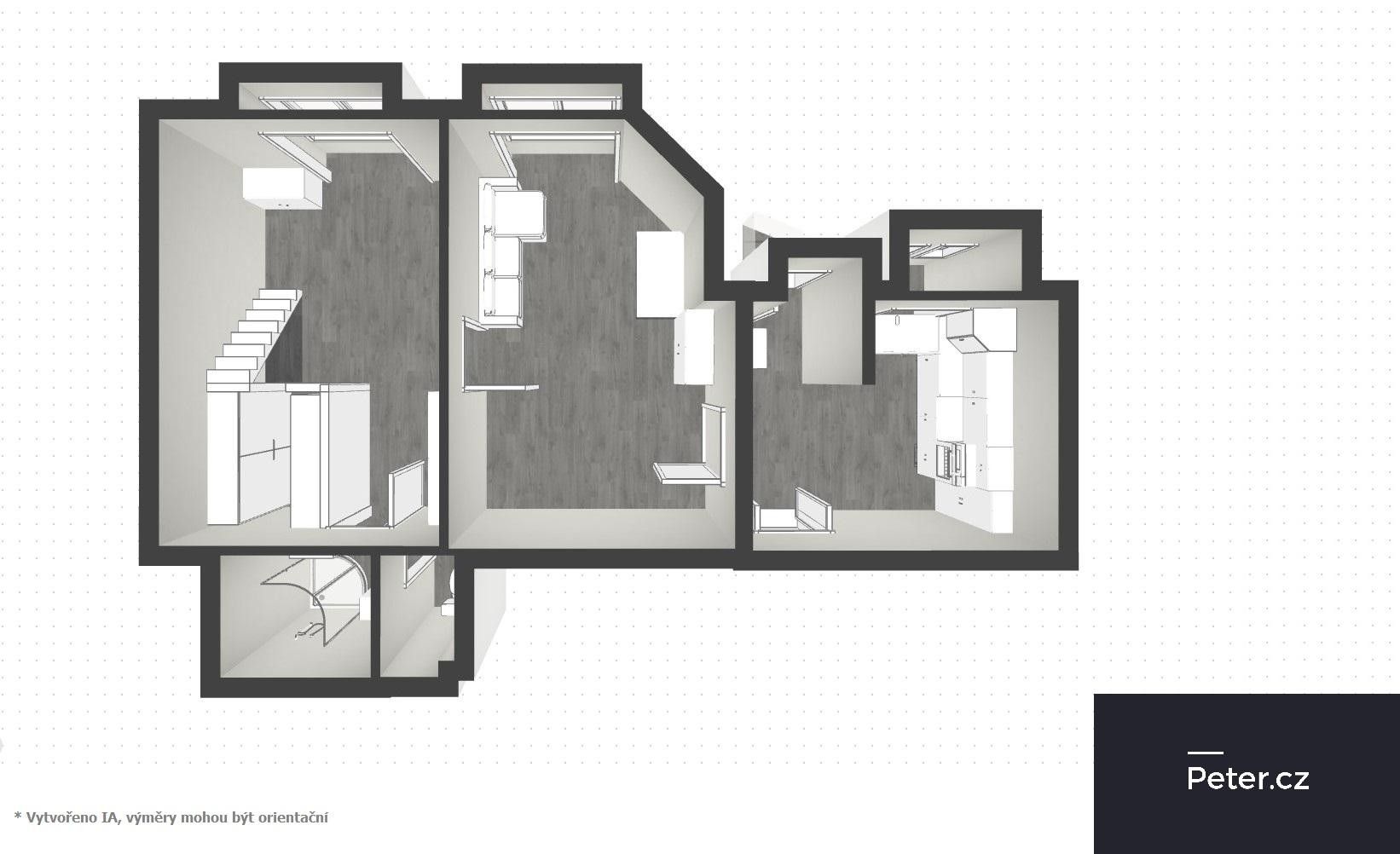 Prodej byt 2+1 - Oblouková, Praha, 50 m²