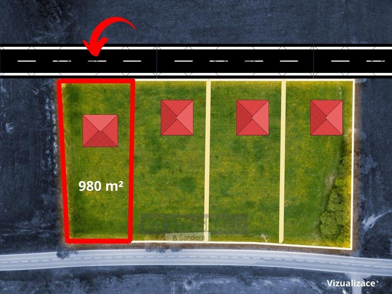 Prodej pozemek pro bydlení - Albrechtice nad Vltavou, 980 m²