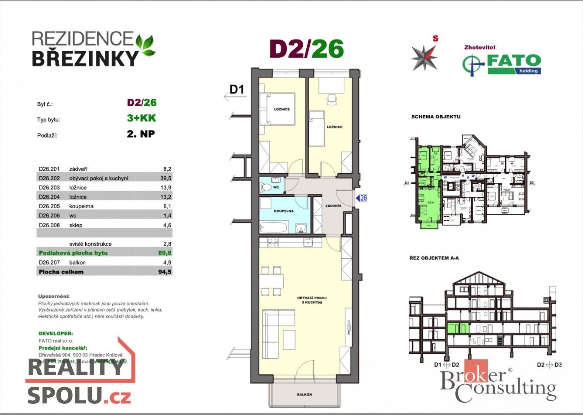 Prodej byt 3+kk - Družební, Nové Město nad Metují, 89 m²