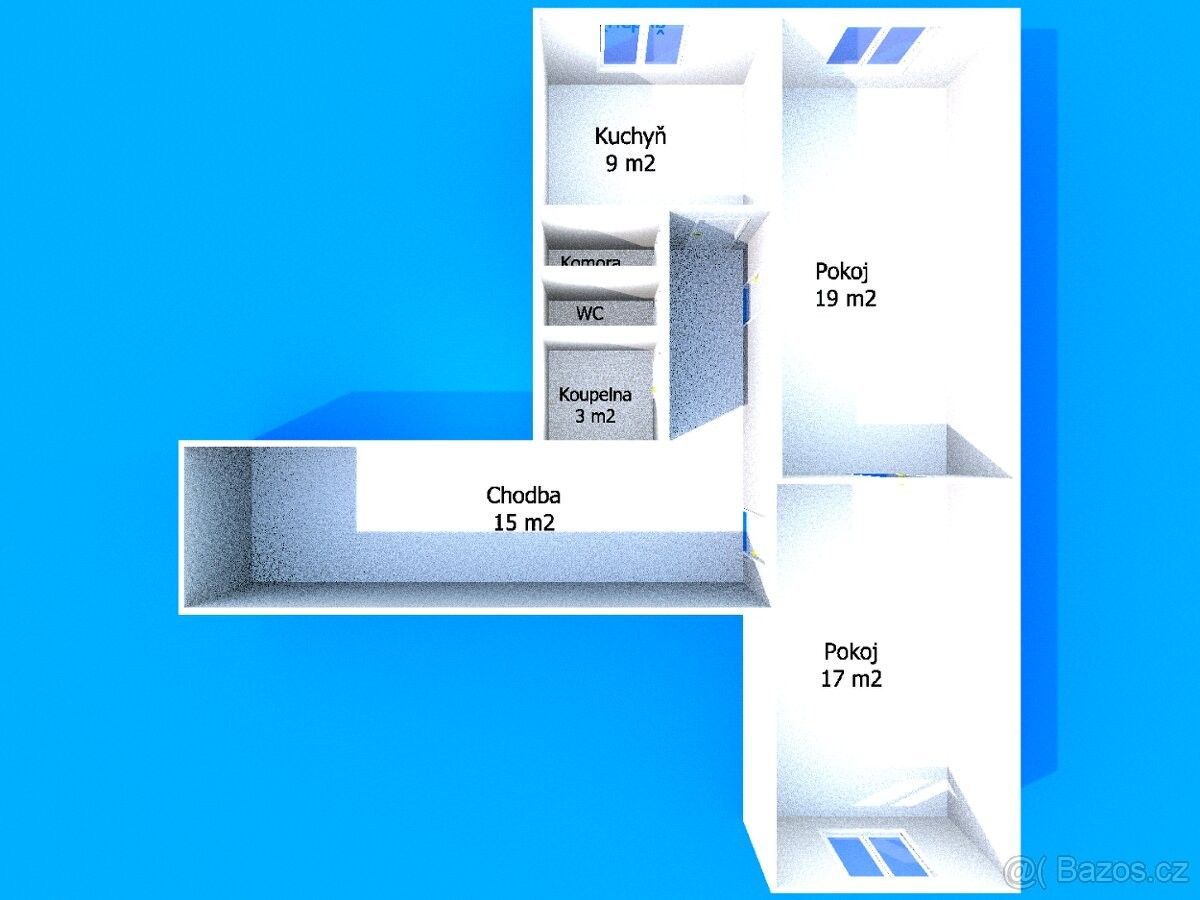 Prodej byt 2+1 - Pardubice, 530 02, 65 m²