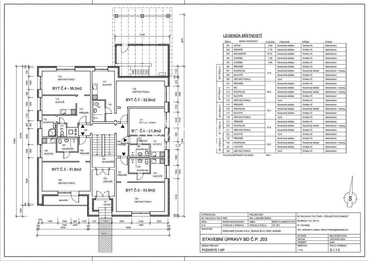 Prodej byt 1+1 - Hynčice, Město Albrechtice, 32 m²