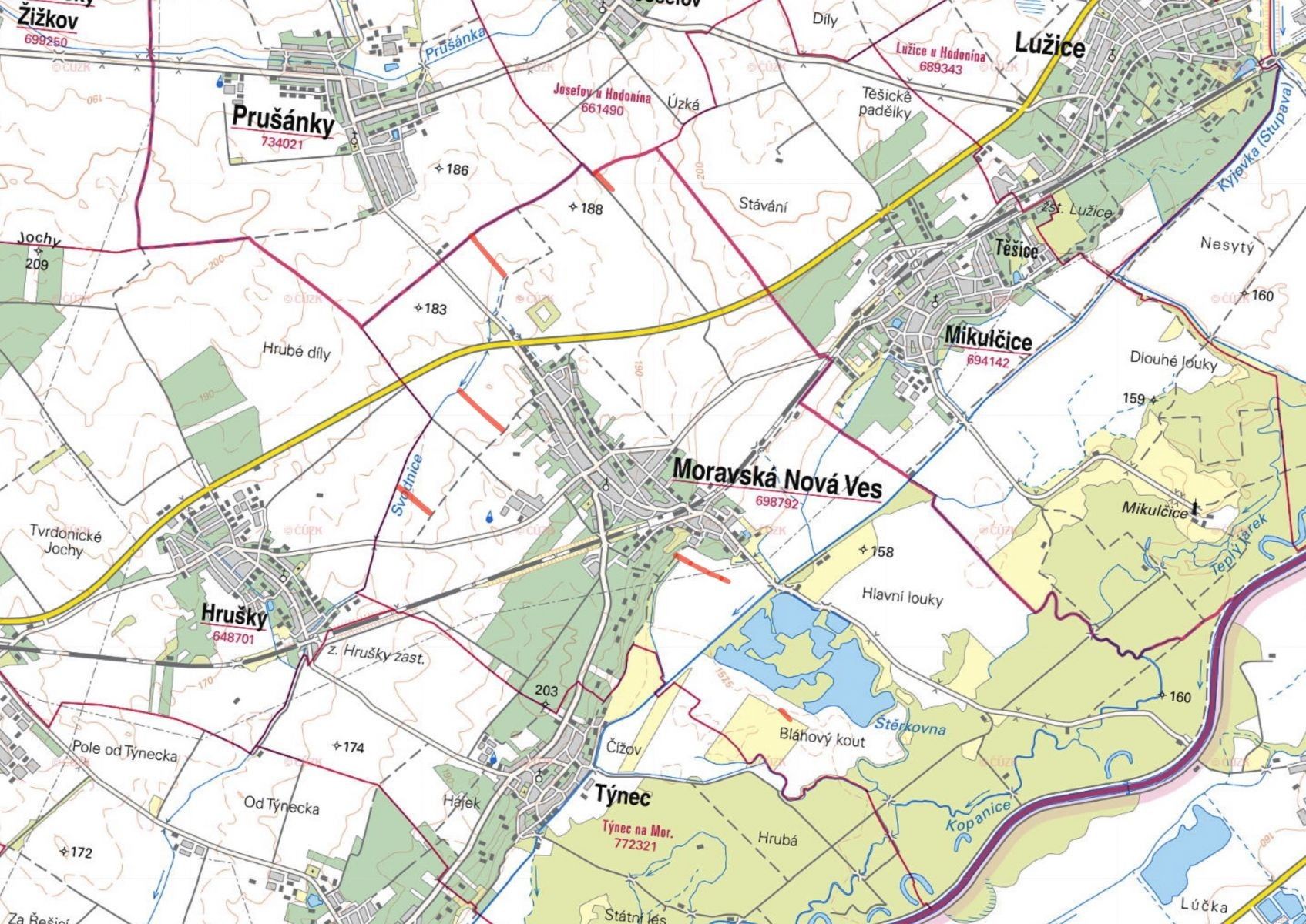 Zemědělské pozemky, Moravská Nová Ves