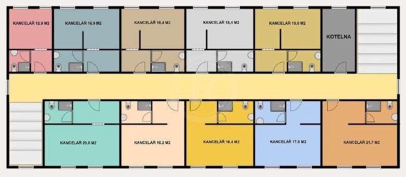 Kanceláře, České Budějovice, 370 01, 180 m²