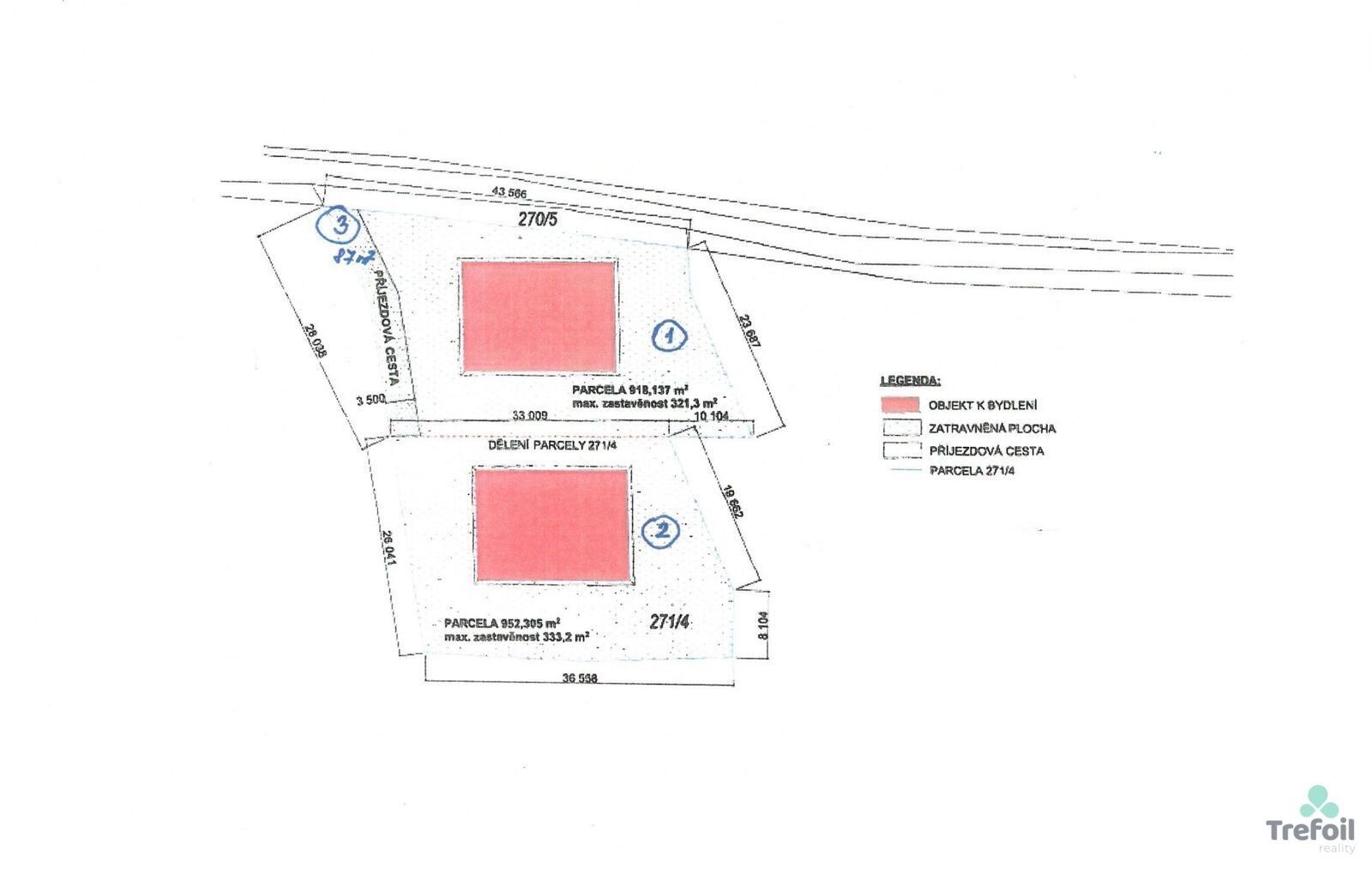 Pozemky pro bydlení, Narysov, 952 m²