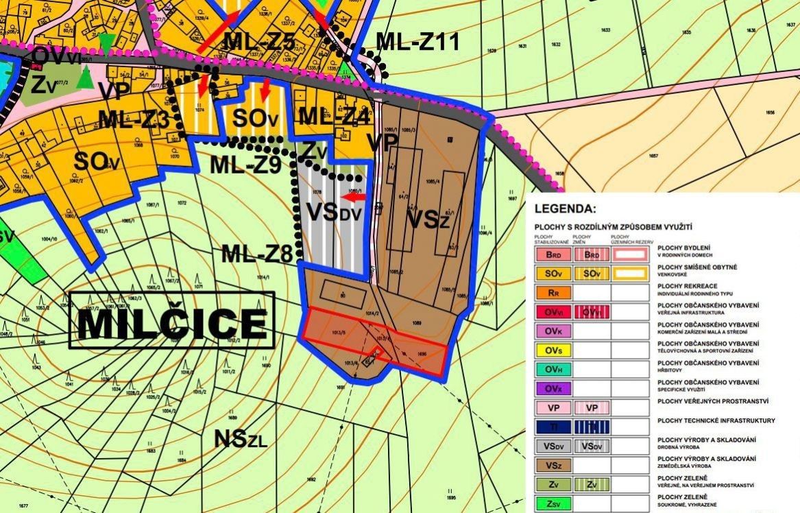 Komerční pozemky, Milčice, Myslív, 5 249 m²