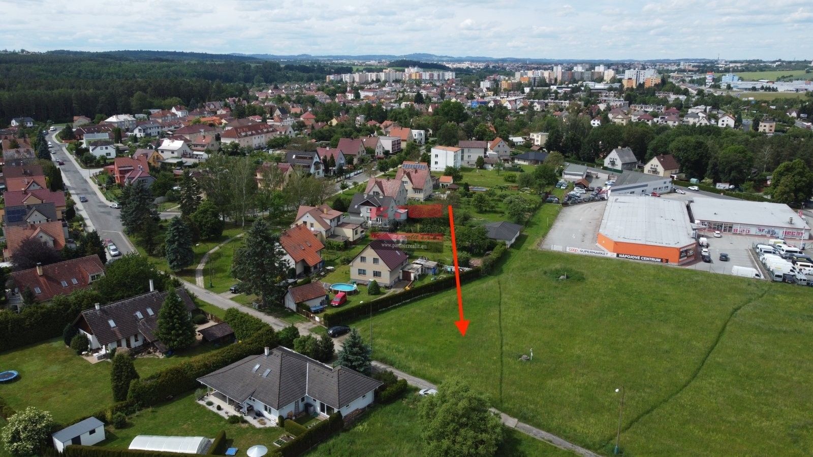 Prodej komerční pozemek - Palackého, Sezimovo Ústí, 1 162 m²