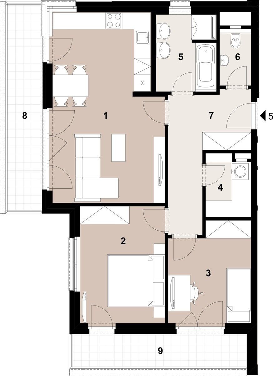 Prodej byt 3+kk - Milínská, Praha, 73 m²