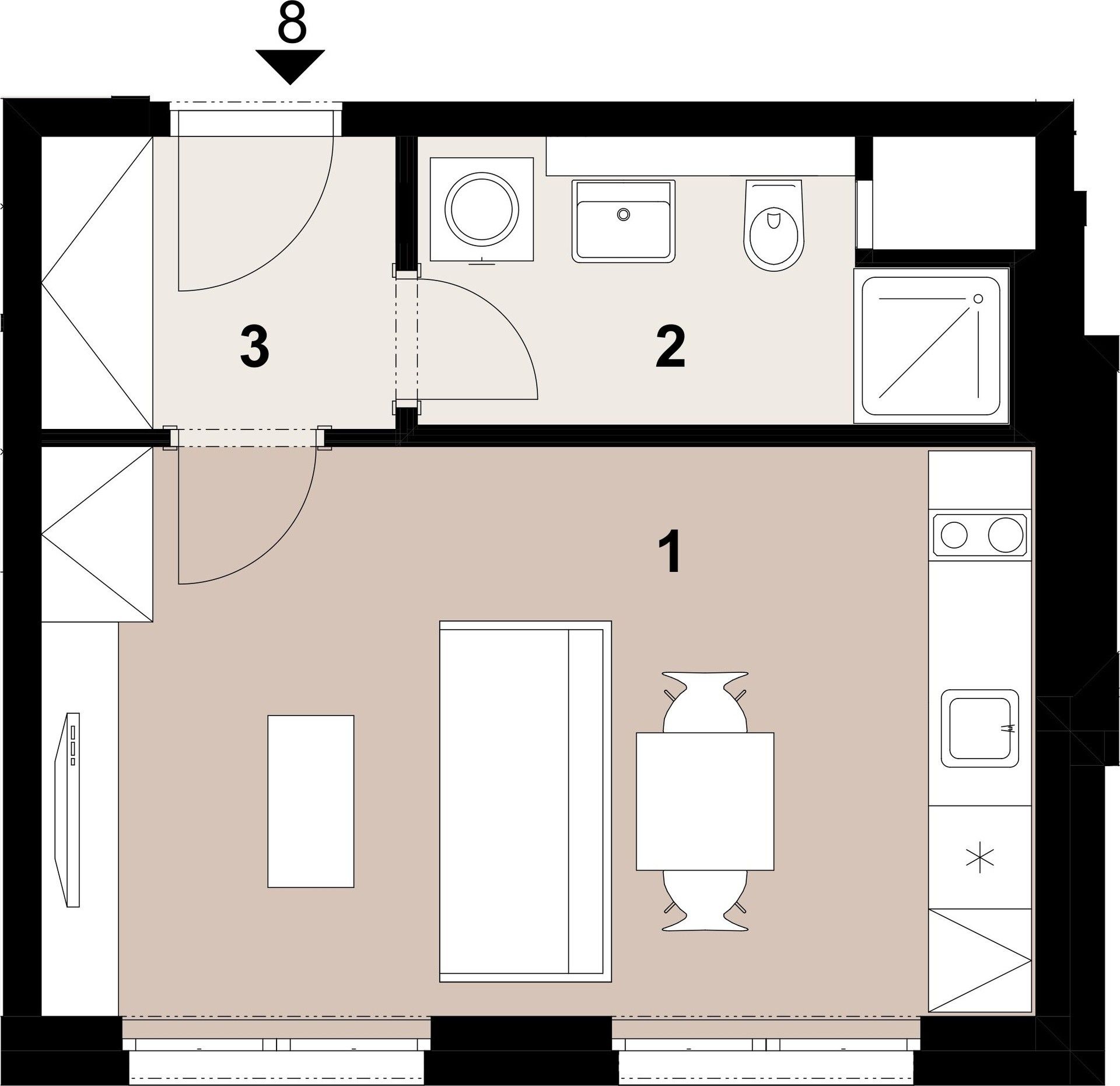 Prodej byt 1+kk - Poděbradská, Praha, 28 m²