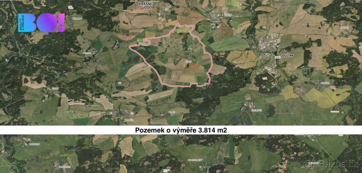 Zemědělské pozemky, Toužim, 364 01, 3 814 m²