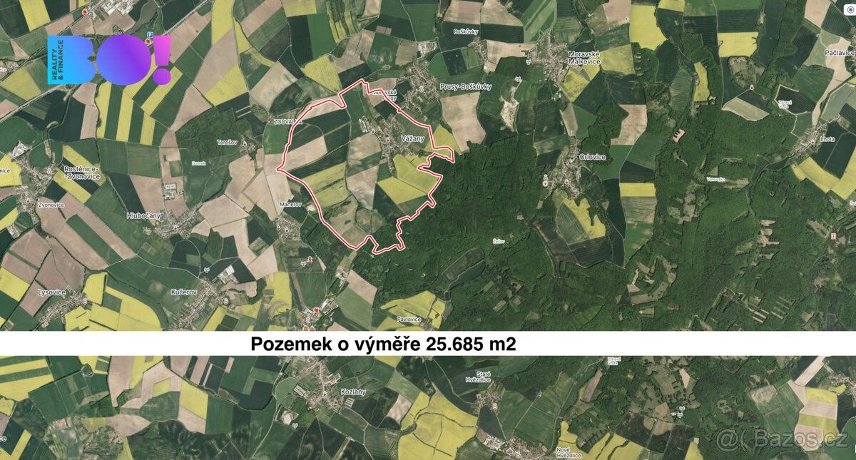 Zemědělské pozemky, Vyškov, 682 01, 25 685 m²