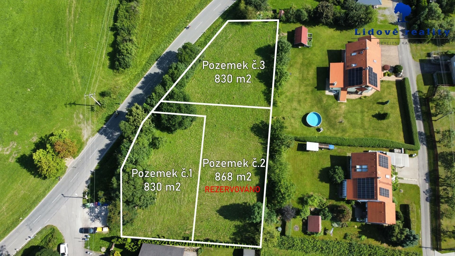 Pozemky pro bydlení, Lhotka, 868 m²