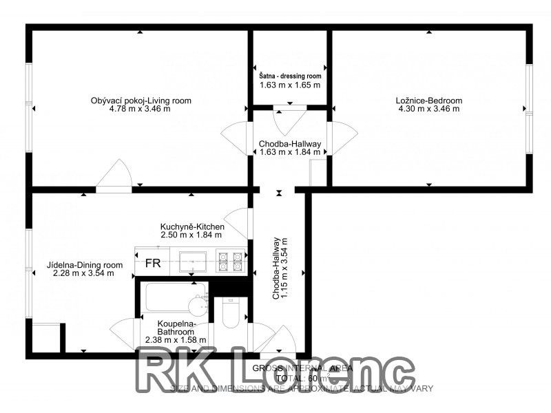 2+1, Dubová, Brno, 58 m²