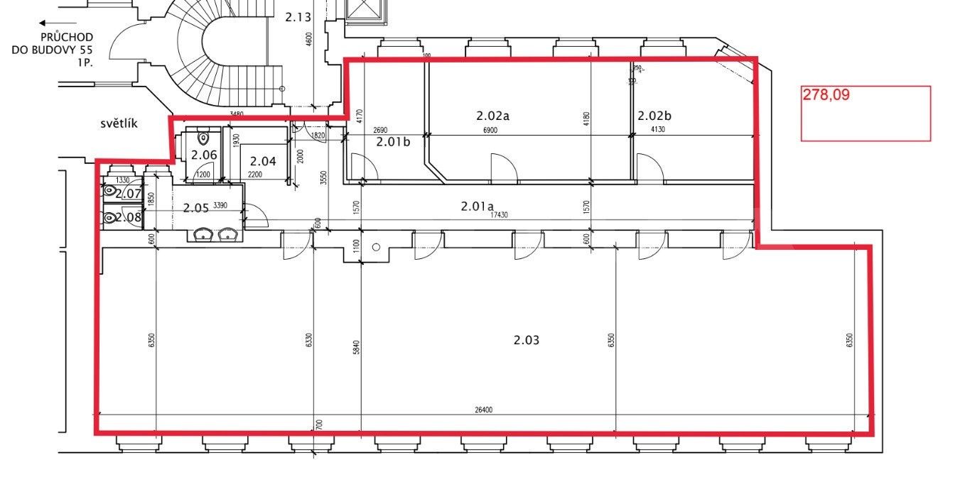 Pronájem kancelář - Opletalova, Praha, 278 m²
