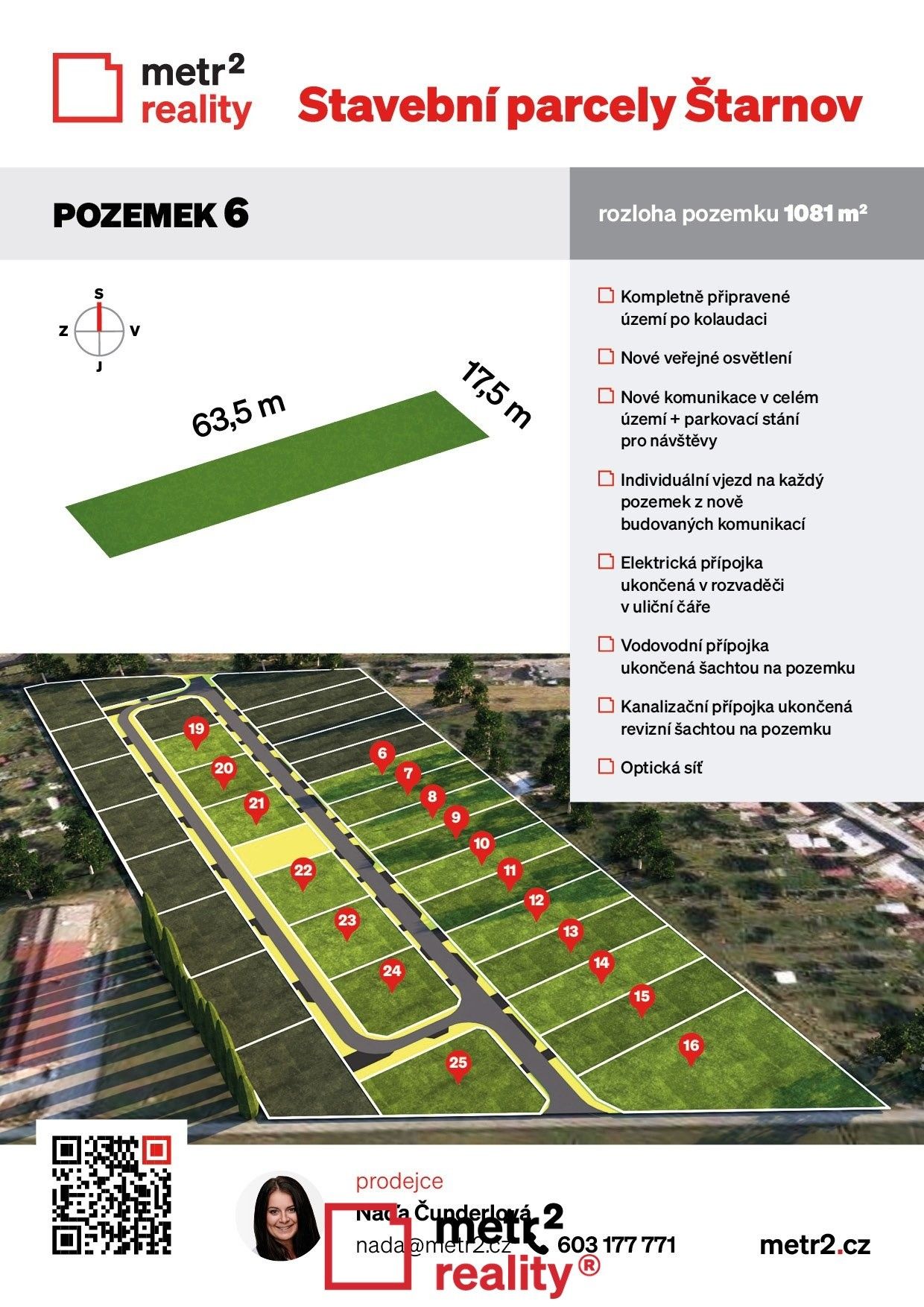 Pozemky pro bydlení, Štarnov, 1 081 m²