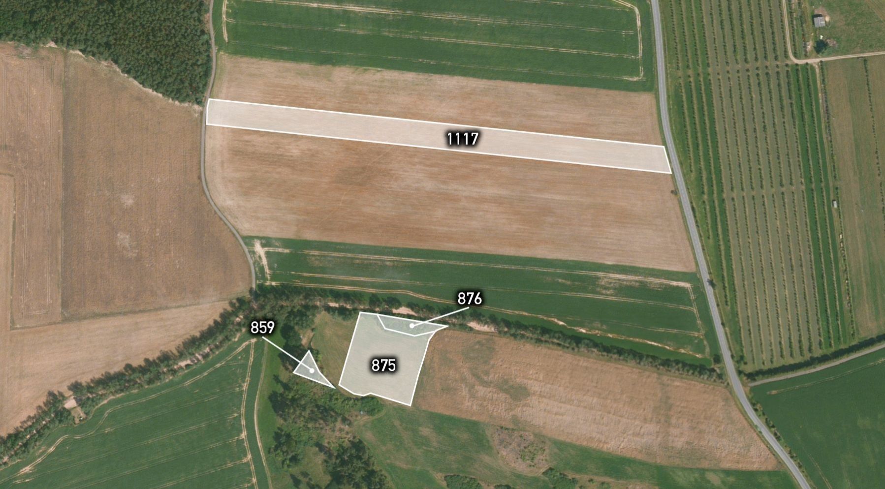 Zemědělské pozemky, Újezd u Svatého Kříže, 18 718 m²