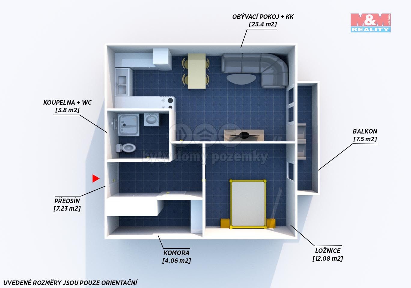 2+kk, Školní, Třemošná, 50 m²