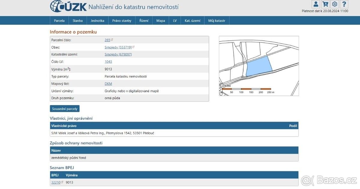 Prodej pozemek - Pardubice, 530 02, 9 169 m²