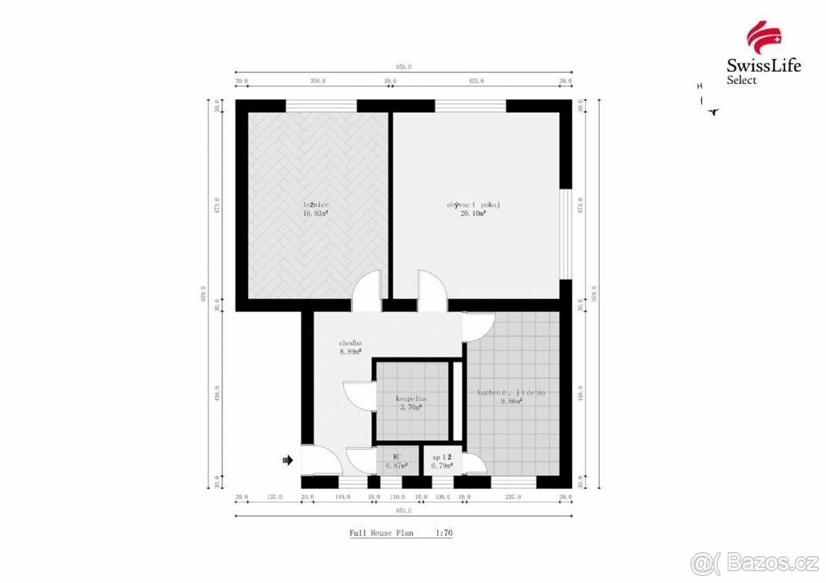 Prodej byt 2+1 - Trutnov, 541 01, 60 m²