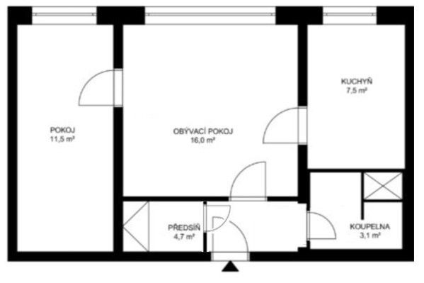 Prodej byt 2+1 - Orlová, 735 14, 43 m²