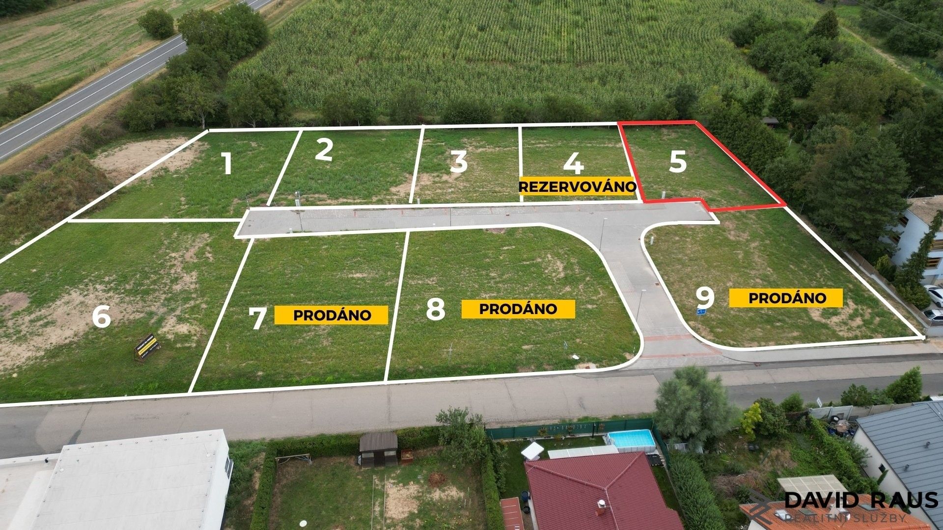 Pozemky pro bydlení, Štefánikova, Rajhrad, 612 m²