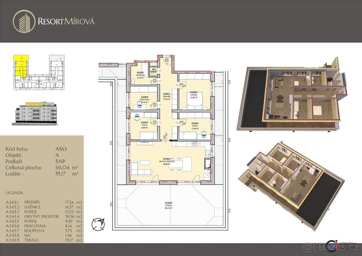 Prodej byt 5+kk - Rychnov nad Kněžnou, 516 01, 171 m²