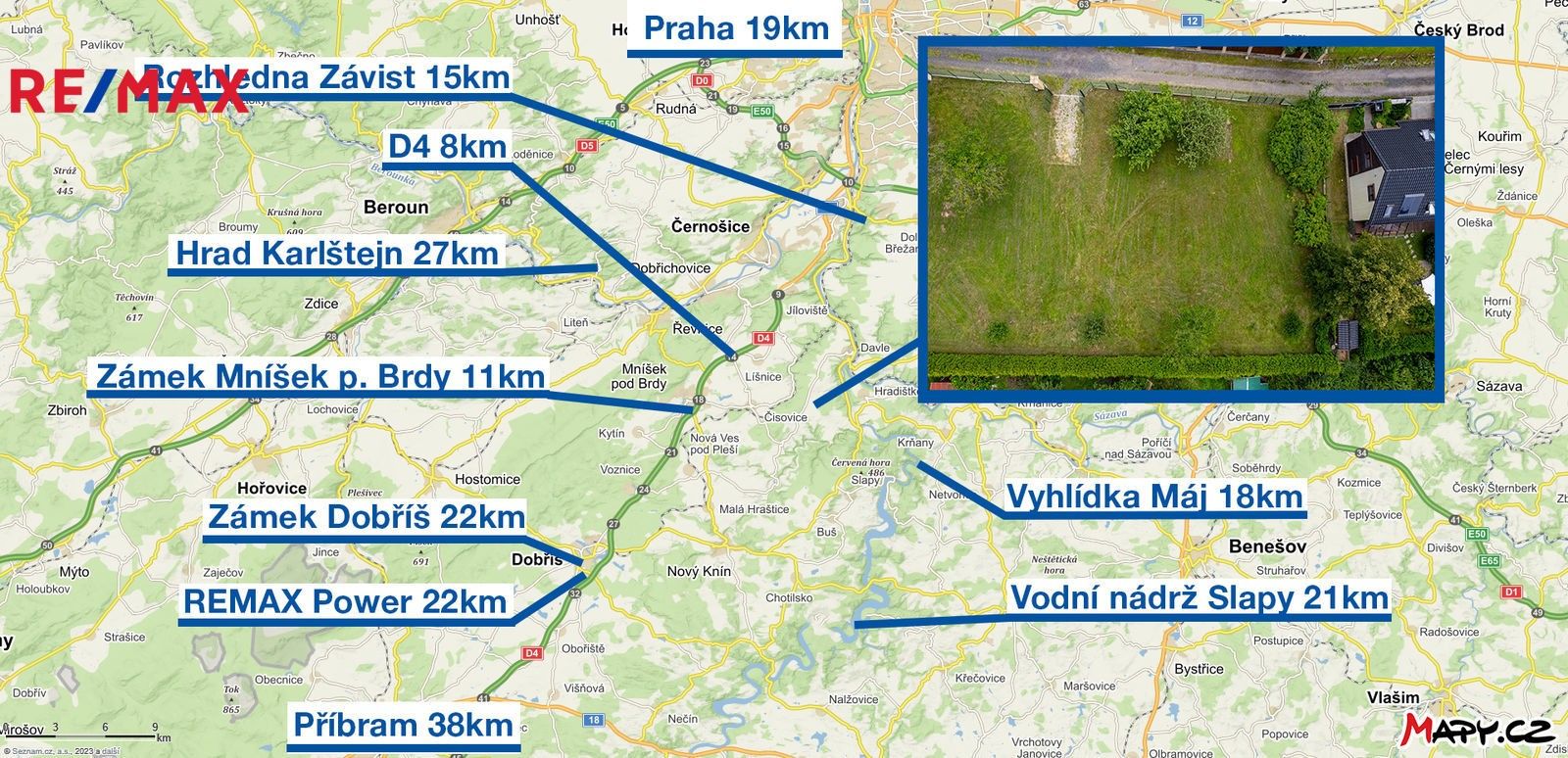 Prodej pozemek pro bydlení - Mníšek pod Brdy, 826 m²