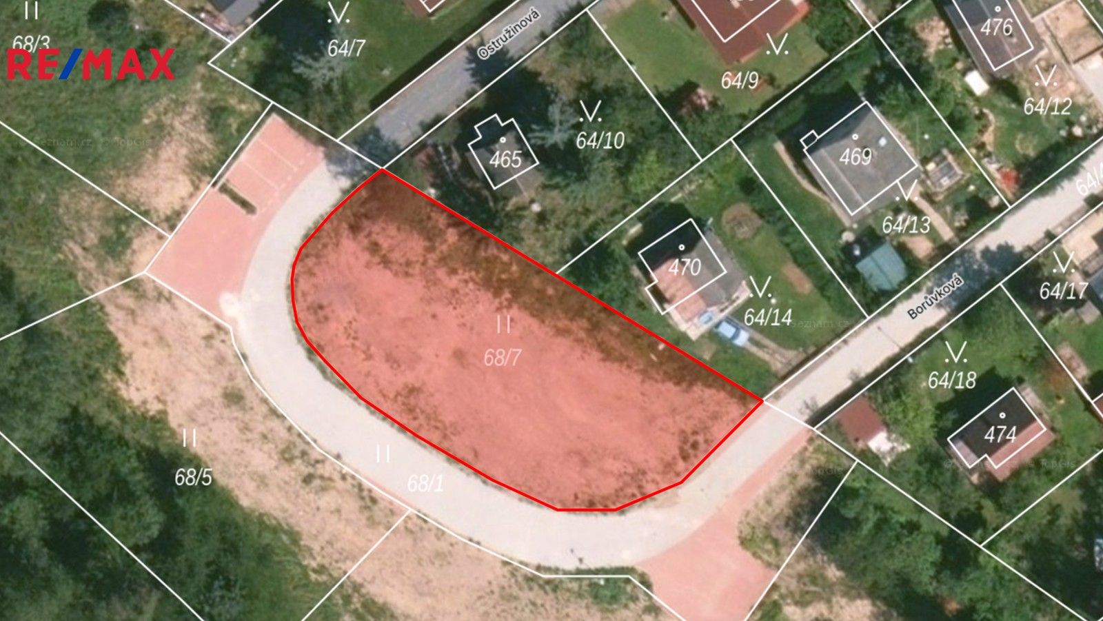 Pozemky pro bydlení, Ostružinová, Černolice, 809 m²