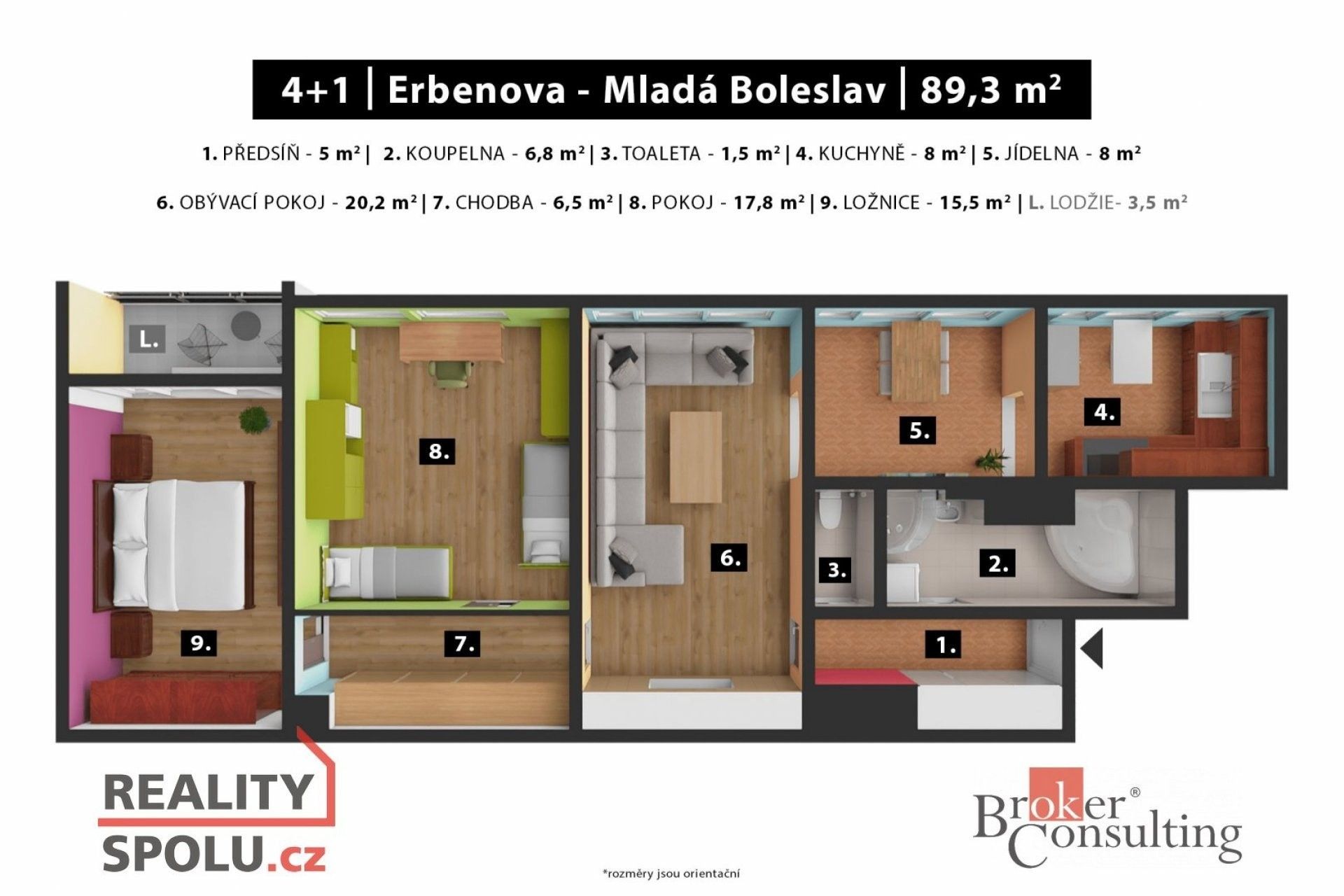 Prodej byt 4+1 - Erbenova, Mladá Boleslav, 89 m²