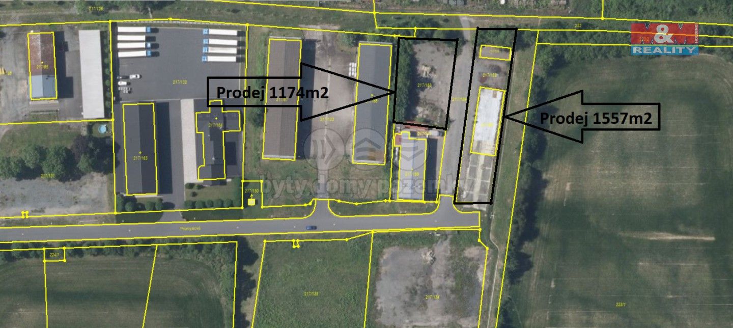 Prodej komerční pozemek - Průmyslová, Šternberk, 2 731 m²