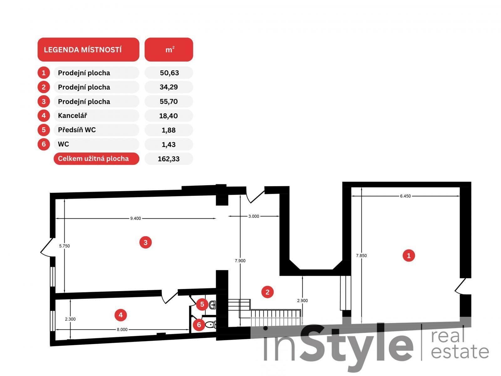 Pronájem obchodní prostory - Nádražní, Uherské Hradiště, 162 m²