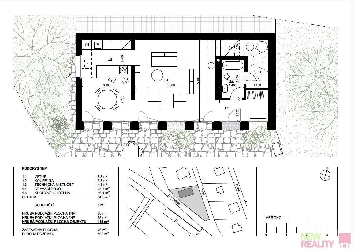 Prodej rodinný dům - Zlatý kopec, Zdiby, 115 m²